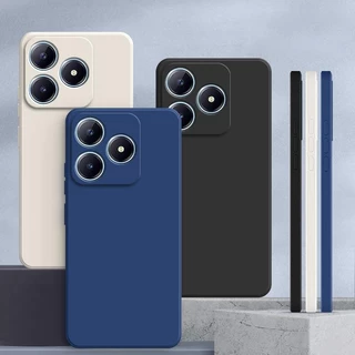 เคส Realme C53 C51 สีทึบ Realme C51 C53 , เคสซิลิโคนป้องกันการตกสีธรรมดาเรียบง่าย YT