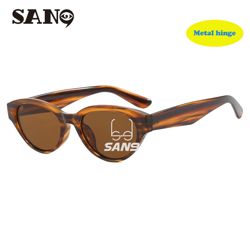 สนับสนุนขายส่งCOD (San9)แว่นกันแดดป้องกันรังสียูวีกรอบเล็กย้อนยุคเกาหลี Cat Eye