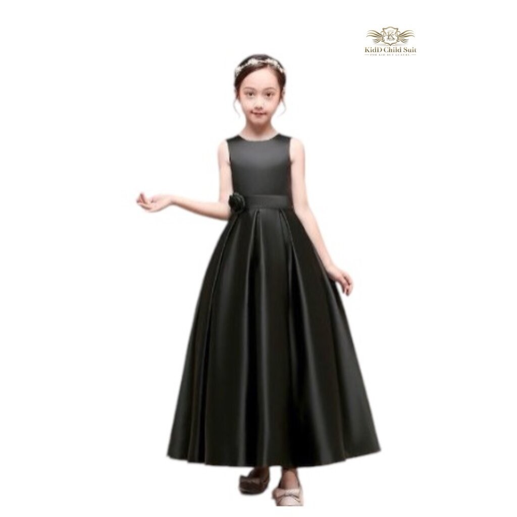 Black Dress Girls เซท 2 ชิ้น เดรสดำ ชุดกระโปรงยาวสีดำ+ที่คาดผมคละแบบ สวมใสง่าย เรียบหรู ชุดเดรสดำ ชุดกระโปรงสีดำ เด็ก...