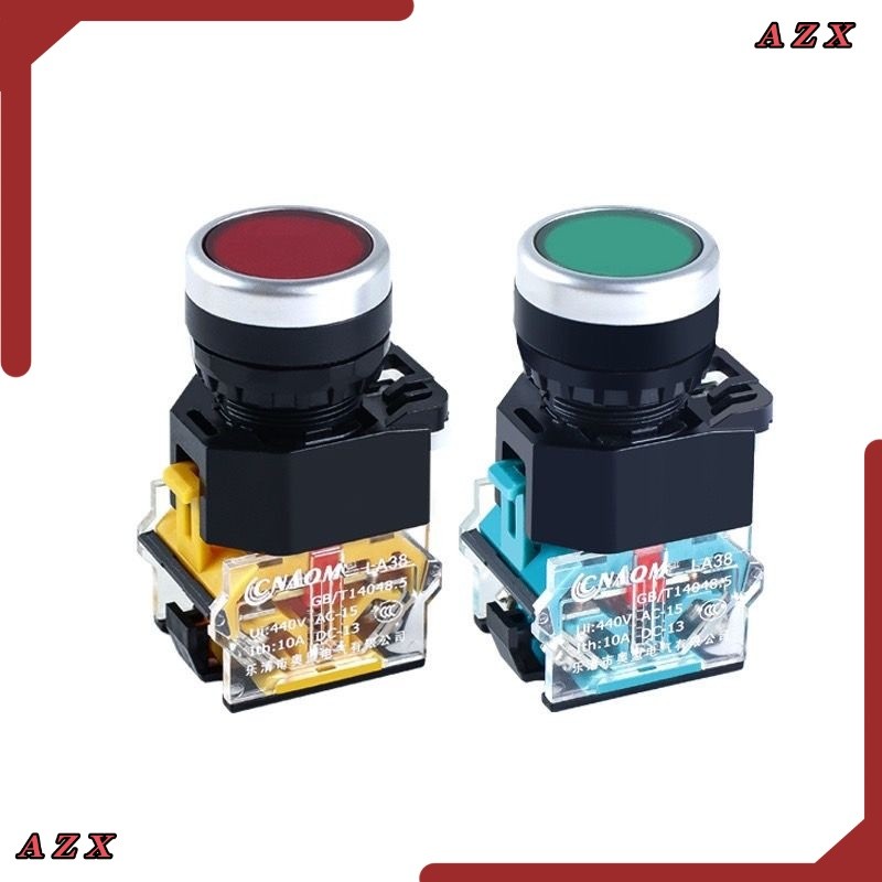 LA38-11 LA38-11BN22mmสวิตช์ไฟกดติดปล่อยดับ แดง เขียว เหลือง ฟ้า พร้อมส่งขนาด22mm