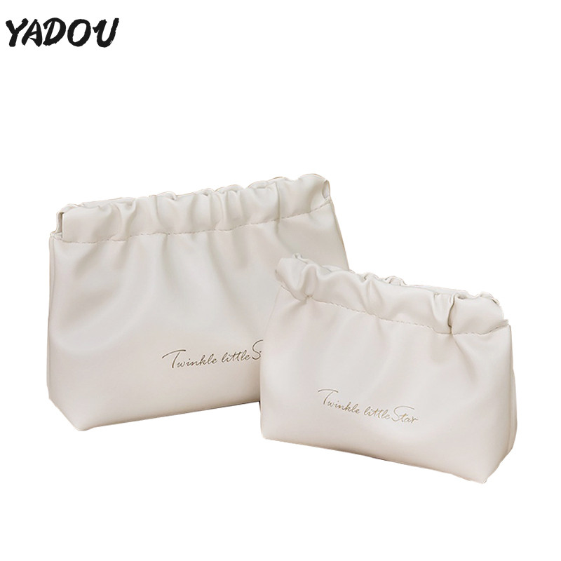 Yadou กระเป๋าเก็บของกันน้ําแบบพกพาแบบถือริ้วรอยที่สร้างสรรค์