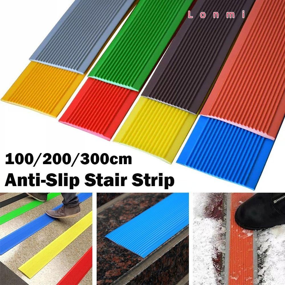 Lonmi แถบบันได, แถบบันไดกันลื่นแบบมีกาวในตัว PVC, แผ่นรองพรมแผ่นรองกันลื่นป้องกันบันไดอนุบาล