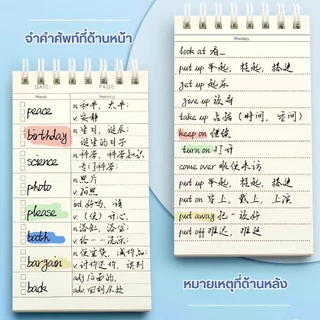 สมุดจดศัพท์ WORDBOOK A7 สมุดจดศัพท์ เปิดปิดคำศัพท์ จำง่ายขึ้น พกพาสะดวก