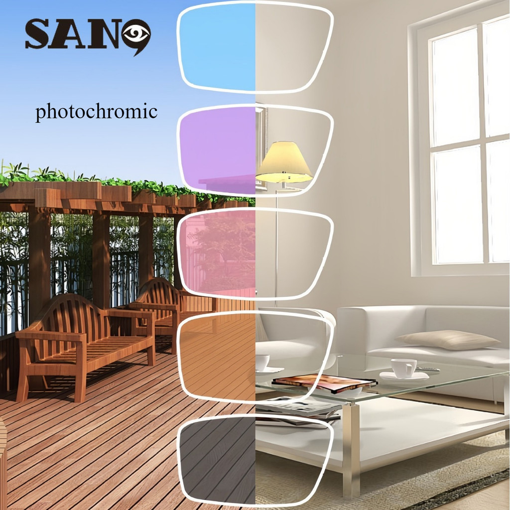 เลนส์โฟโตโครมิกสายตาสั้น 1.61 พร้อม 5 สีให้เลือก