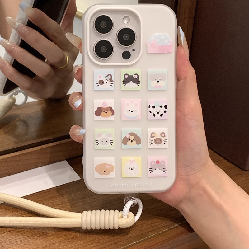 SAMSUNG การ์ตูนครอบครัวน่ารักโซ่กันกระแทกสําหรับsamsung A23 A24 A25 a55 s22 s22plus ultra Case Girly S23 S23Plus s23fe s24 s24plus s24ultra S21FEปลอก