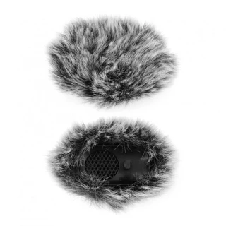 2 ชิ้นสีเทาไมโครโฟนกระจกเหมาะสําหรับ DJI MIC 2, ไมโครโฟน Furry Wind Muff โฟม