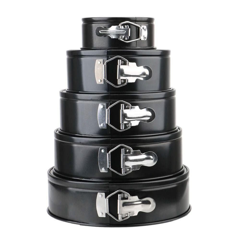 LONGE 1 ชิ้นเค้กเบเกอรี่กระทะ,ไม่ติดที่ถอดออกได้ด้านล่างเบเกอรี่ Mould, 12/16/20/24/28 ซม. ป้องกันการรั่วซึมเหล็กคาร์บอนเค้ก Mould สําหรับ Home Kitchen Bakery - รูปที่ 4