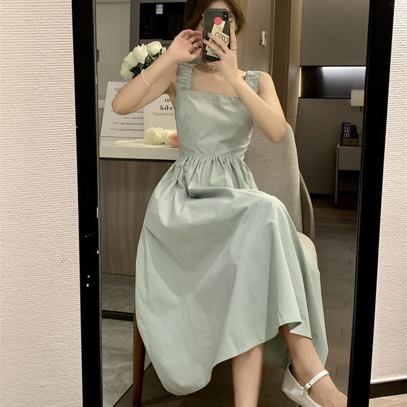 Vitality Girl Dress หญิงฤดูร้อนความยาวกลางแคบ-เอว Slimmer ดูสวมใส่ด้านนอก