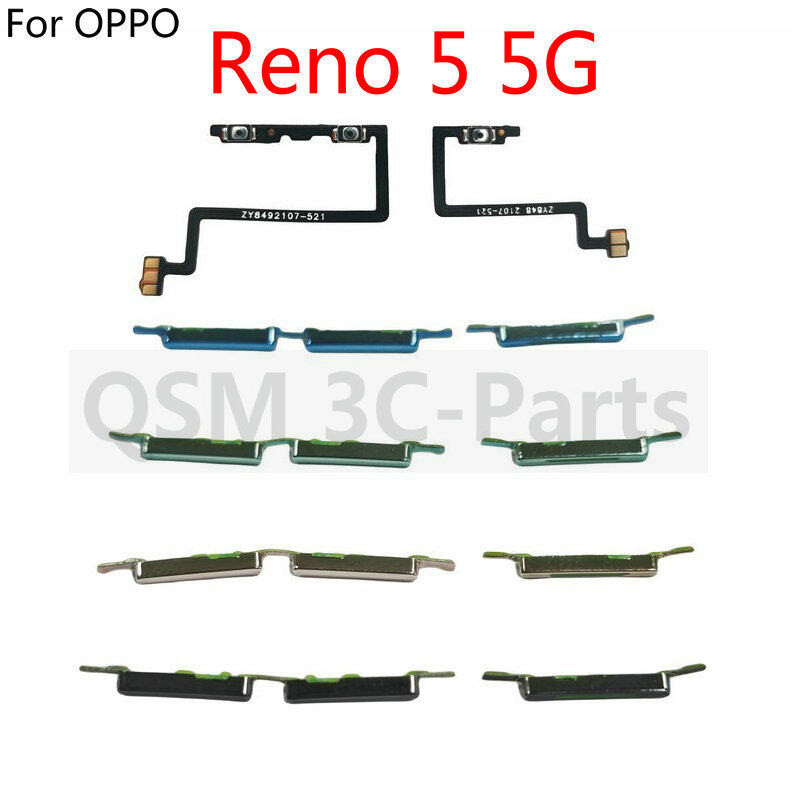 สําหรับ OPPO Reno 5 5G ปริมาณด้านข้างปุ่มปุ่ม Flex Cable On Off Switch Flex เปลี่ยนอะไหล่ซ่อม