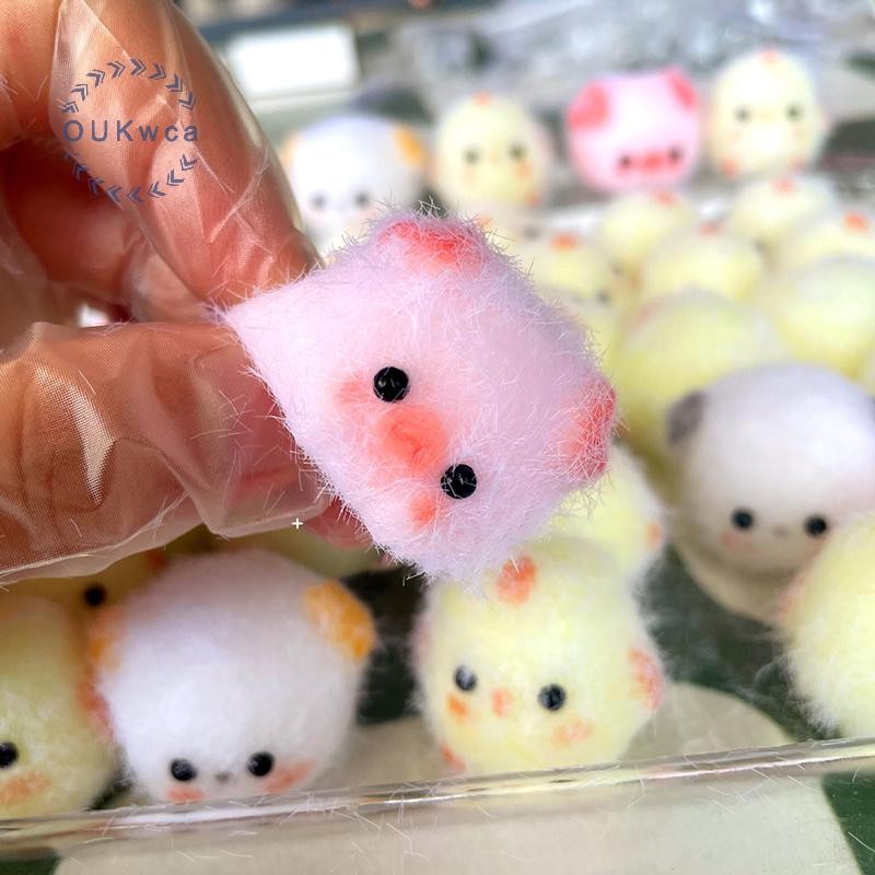 อุ๊ย น่ารักเหนียวสกุชชี่มินิเจี๊ยบหมูสุนัขความเครียดบรรเทาของเล่นน่ารักสัตว์บรรเทาบีบซิลิโคนหยิกของเล่นพวงกุญแจกระเป๋าจี้ใ