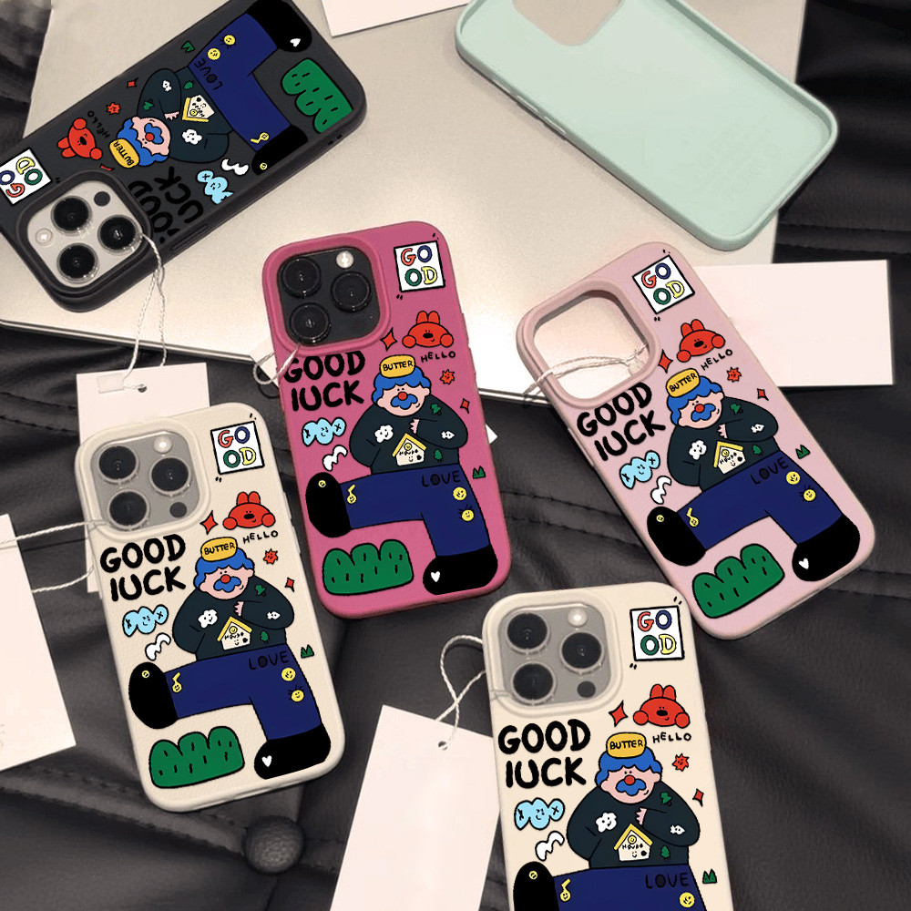 เคสโทรศัพท์ For iPhone 13 11 17 pro max Case iPhone 11 15 16 pro max 14 12 pro max XR XS Max ผิวสัมผัสสุดน่ารัก