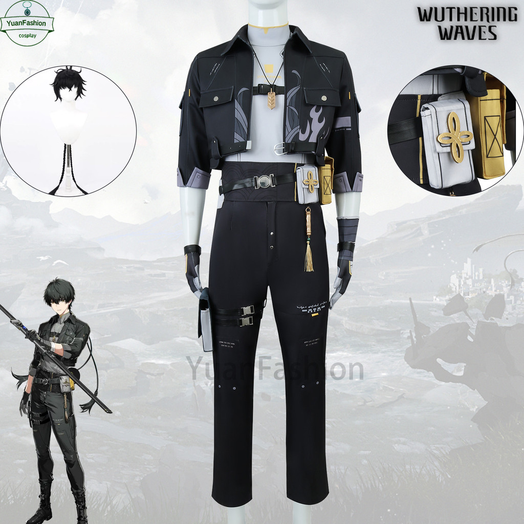 [คลังสินค้าพร้อม] Wuthering Waves คอสเพลย์เสื้อผ้า Lion Dance Actor Rover คอสเพลย์เสื้อผ้าแอนิเมชั่นสองมิติการฟื้นฟูที่สมบูรณ์แบบ