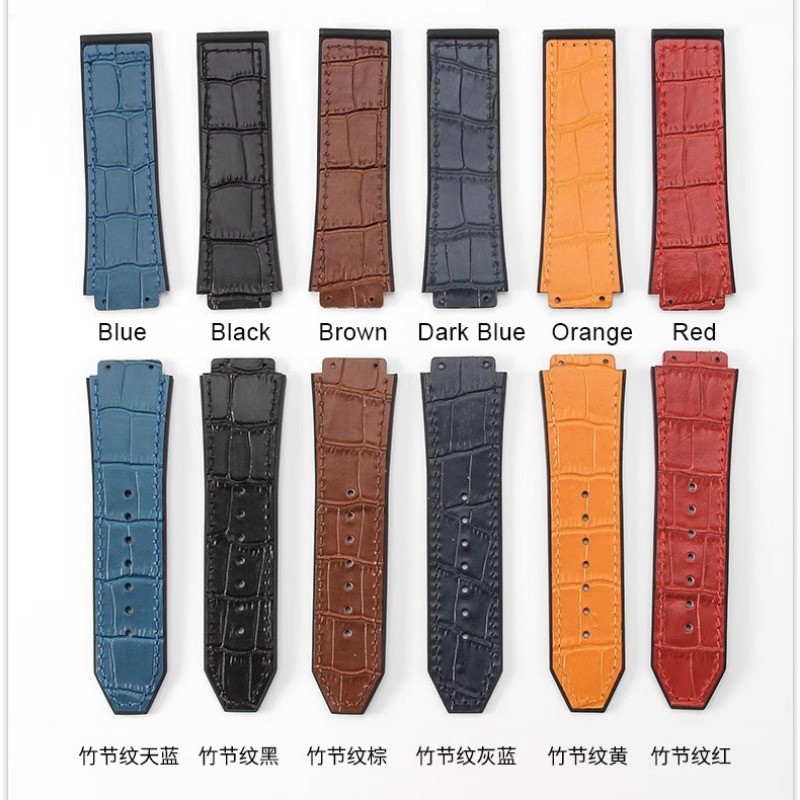 19x25 มม.สายนาฬิกาหนังแท้สําหรับ HUBLOT Big Bang เปลี่ยนสร้อยข้อมือกันน้ําซิลิโคนนุ่มสาย 22 มม.พับหัวเข็มขัดผู้ชายผู้หญิงนาฬิกาอุปกรณ์เสริม