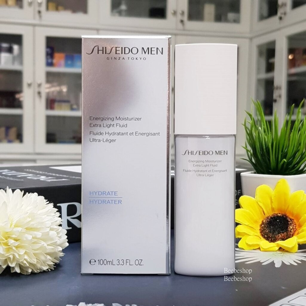 SHISEIDO Men Energizing Moisturizer Extra Light Fluid 100ml บำรุงผิวหน้า ลดเลือนริ้วรอย