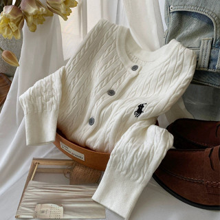 Youtang เสื้อสเวตเตอร์ถักวินเทจฤดูใบไม้ร่วงคอกลมสีทึบเย็บปัก…