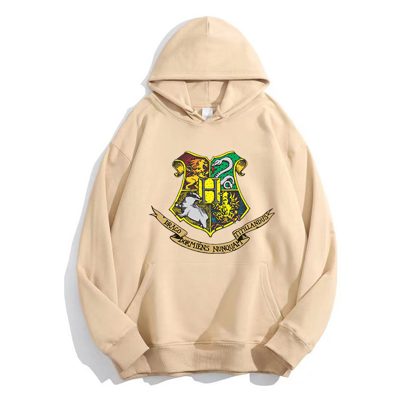 [จัดส่งในวันเดียวกัน] ผ้าฝ้ายขนาดใหญ่แขนยาว Harry Potter ฤดูใบไม้ร่วงฤดูหนาวผู้ชายผู้หญิง Plus กํามะหยี่สไตล์บางสไตล์พิมพ์หมวก T All-Match ins คู่สวมใส่