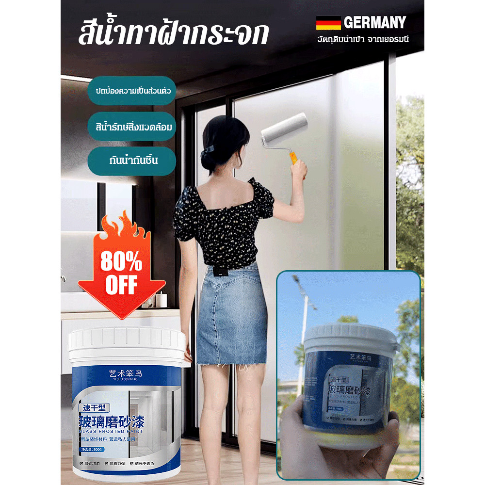 【ขายร้อน】[แห้งเร็วภายในห้านาที]สีสเปรย์ละอองฝ้าสำหรับกระจก/สีเคลือบกระจกกันมองทะลุ/ห้องน้ํา Quick-Drying Matte Paint/ห้านาทีสีน้ําความเป็นส่วนตัวกันน้ํากระจกห้องน้ํา