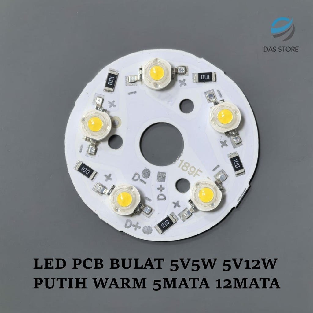 LED PCB USB ROUND 5V5W 5V12W WARM WHITE 5 EYES 12 EYES