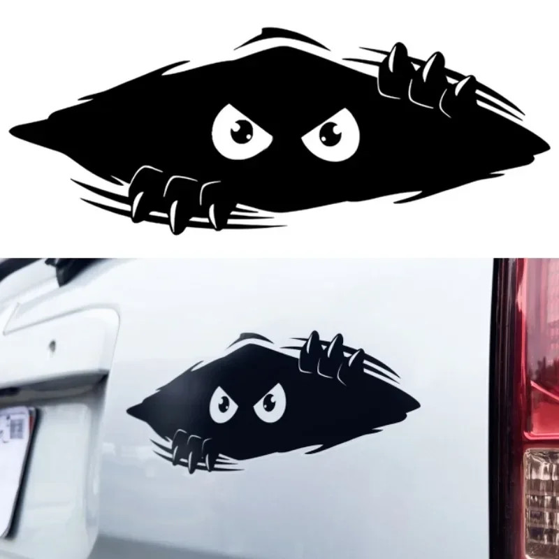1 ชิ้นตลก Peep Monster รถสติกเกอร์รถ Body Dents รอยขีดข่วนไวนิลฟิล์มสติกเกอร์ตกแต่ง Auto จัดแต่งทรงผม Decals