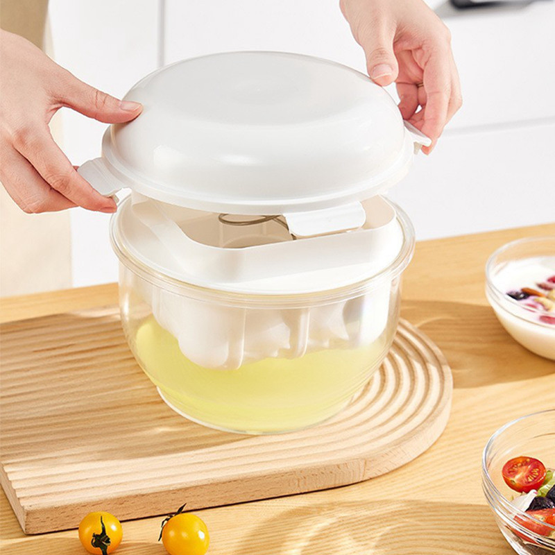 3000มล กระชอนโยเกิร์ตกรีกพร้อมฝาปิด ที่กรองชีส เครื่องแยกนมถั่วเหลือง เครื่องมือครัวอเนกประสงค์ นํามาใช้ใหม่และทําความสะอาดง่าย โยเกิร์ตชีสกดอุปกรณ์เสริม การประมวลผลนมบ้