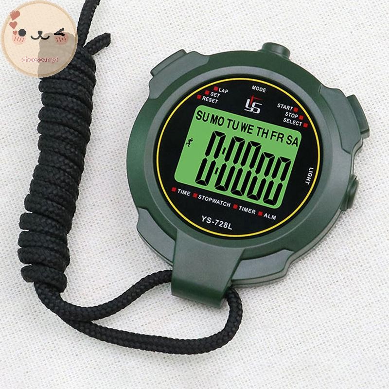 Chee Stop พ็อกเก็ตนาฬิกาจับเวลามือถือ 30H Chronometer ความแม่นยำ 0.01S สำหรับSport และProfessional u