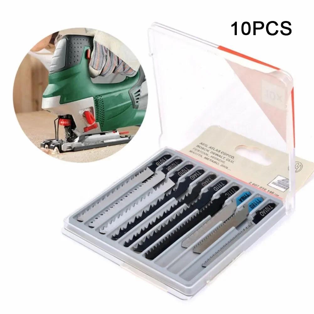10 ชิ้นจิ๊กซอว์ใบมีดไม้แผ่นโลหะตัดใบเลื่อยเครื่องตัด T101B/T101BR/T101D/T144D/T244D/T111D/T118A/T118