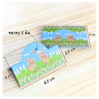 ป้ายหัวแผง 6.5 x 5 cm 100 ชิ้น ป้ายกิ๊ฟชอป หัวกระดาษ หัวแผงติดถุงพลาสติก มีเจาะรูแขวน