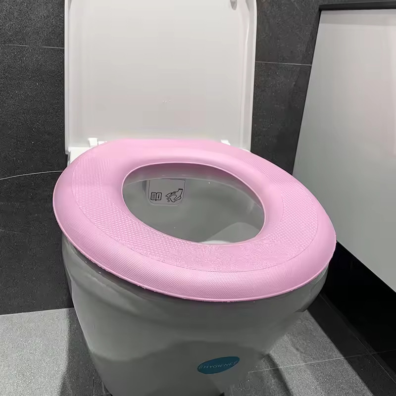 ღ สติกเกอร์โฟมล้างได้ ฝารองนั่งชักโครกกันน้ำ ซิลิโคน สี่ฤดู อุปกรณ์ชักโครกในครัวเรือน - รูปที่ 7