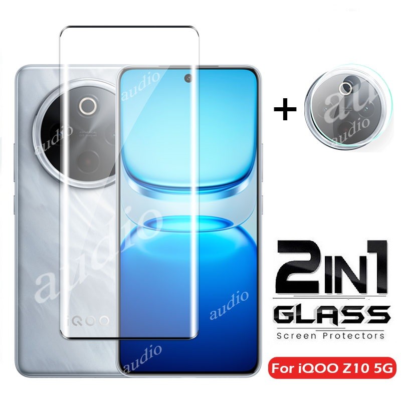 IQOO Z10 5G 2in1 ฟิล์มกระจกนิรภัยป้องกันหน้าจอและเลนส์กล้อง HD สําหรับ Vivo iQOO Z10 2025