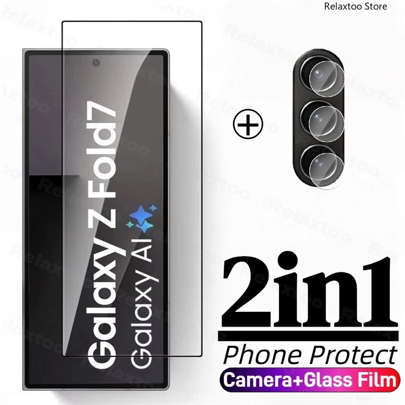 For Samsung ZFold7 5G 2025 2in1 3D Curved Tempered Glass For Samsung Galaxy Z Fold 7 ZFold 7 Fold7 Z
