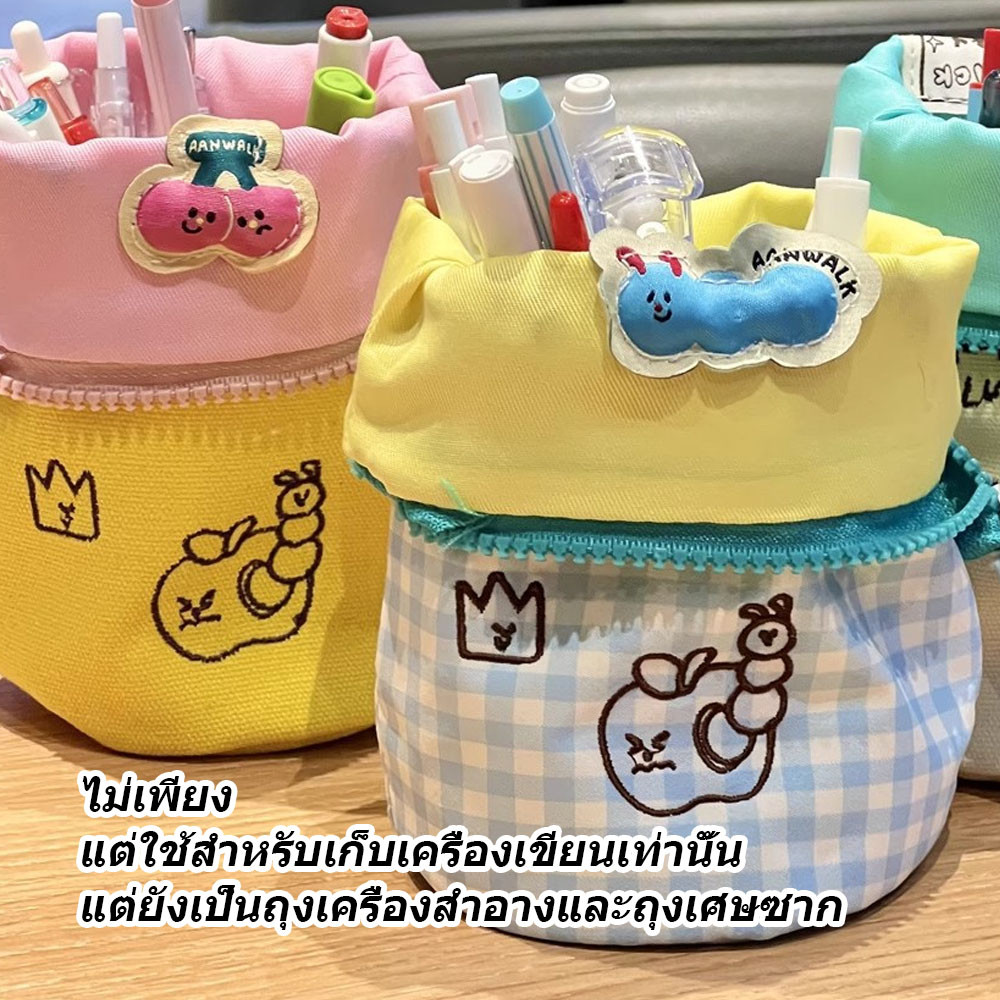 CloudBaby💖พร้อมส่ง✨สร้างสรรค์ Macaron สี Flip-top ถือดินสอ ความจุขนาดใหญ่กล่องดินสอปักน่ารักนักเรียนเครื่องเขียนกระบอกเก