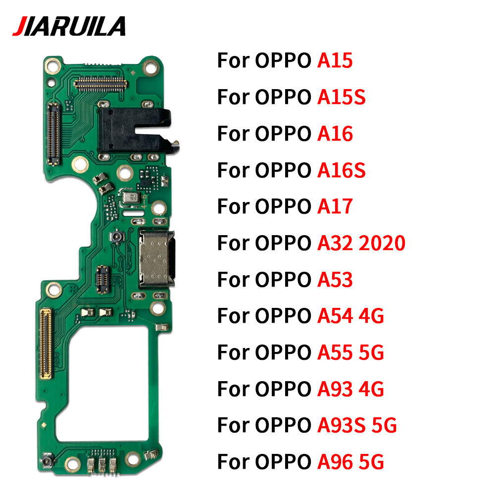 USB แพรตูดชาร์จ แพรไมค์Connector Flex สําหรับ Oppo A15 A15S A17 A32 A55 5G A93 A96 5G