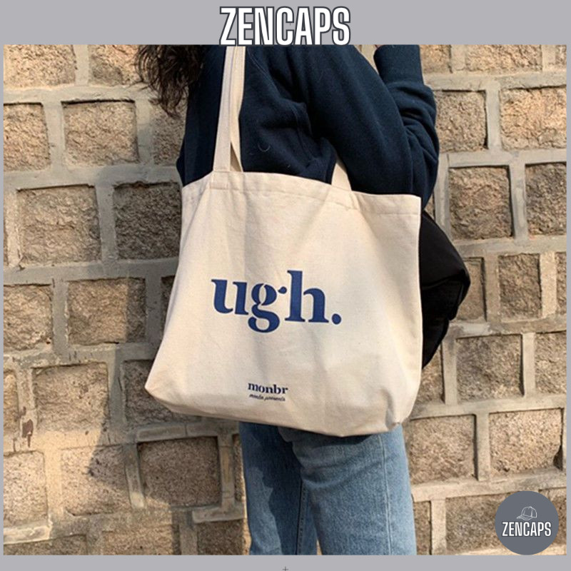 กระเป๋าโท้ตผ้าแคนวาส Ugh สไตล์เกาหลีสุดน่ารัก ZENCAPS M56