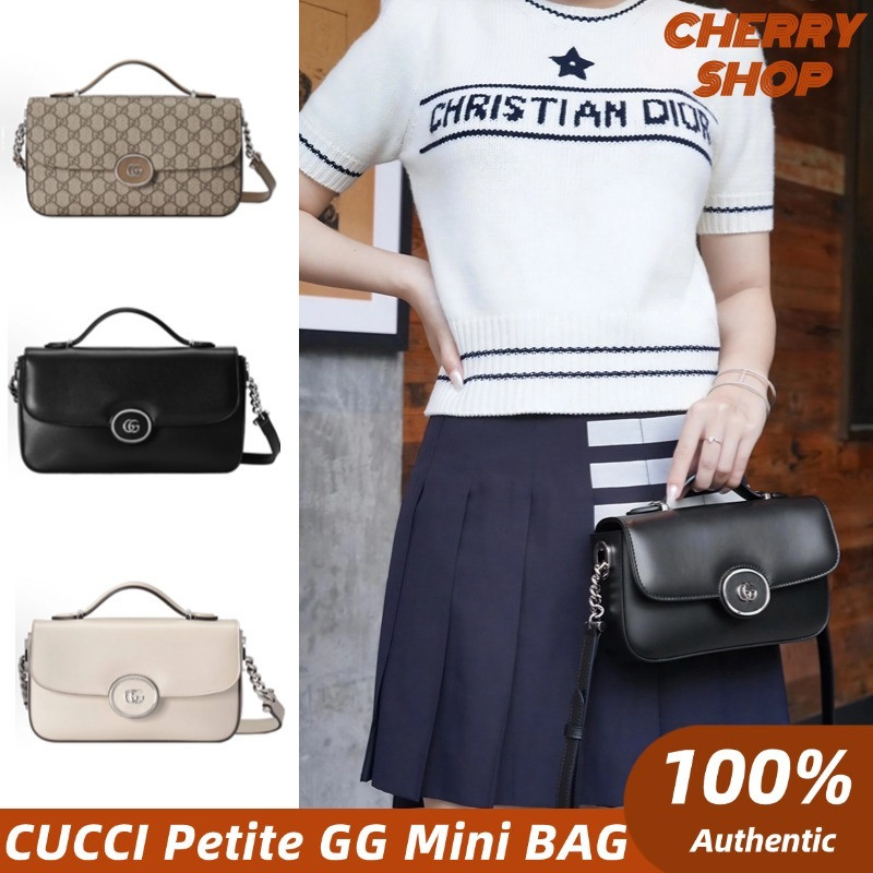 🍒🍒Gucci Petite GG กระเป๋า กระเป๋าสะพายผู้หญิง มินิ/เล็ก🍒🍒
