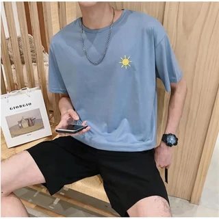 ✨Fairy style✨ เสื้อยืด แขนสั้น คอกลม แขนสั้น ลายปัก Day & Night ผ้านิ่ม ผ้าลื่น สวมใส่สบาย #9012