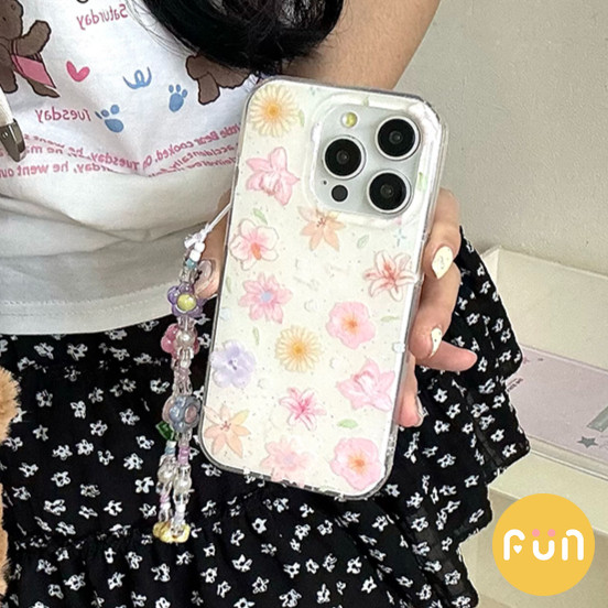 INS ดอกไม้สีสันสดใสโทรศัพท์มือถือสําหรับ iPhone 16 15 14 13 Pro Max 15Promax 16Pro พร้อมโซ่หลุมใหญ่สกปรกทน Hard IMD ฝาหลัง ราคา ถูกที่สุด ดีลบีเคเค แกลเลอรีภาพที่ 4