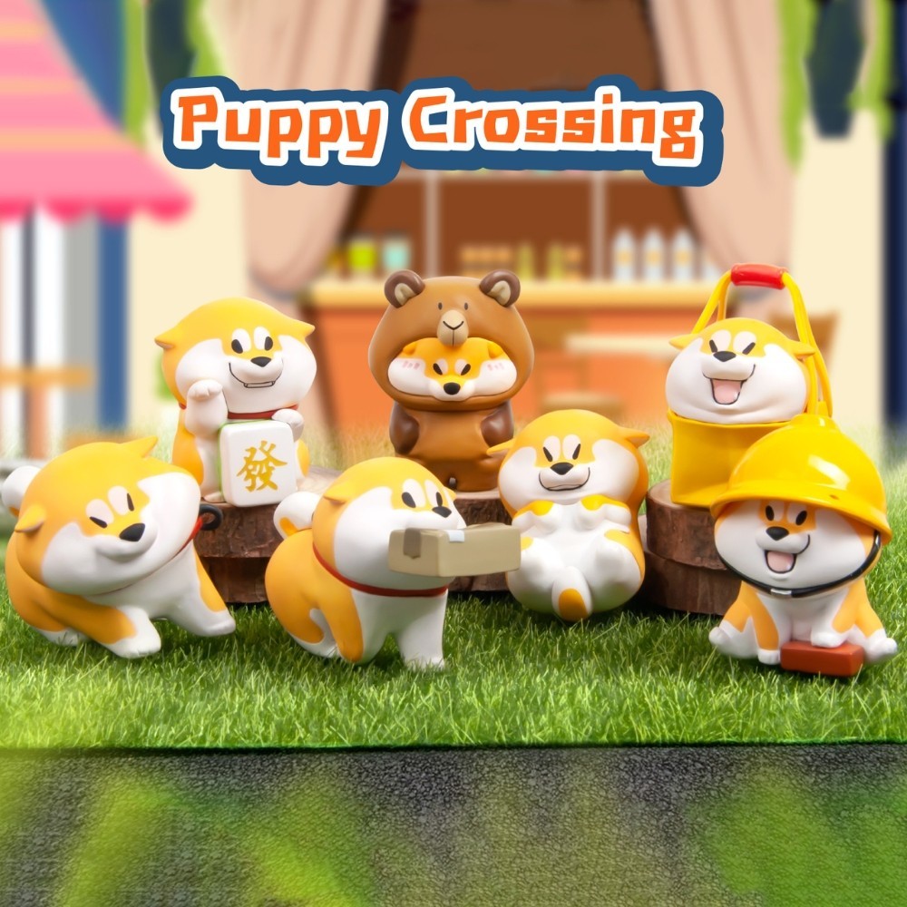 กล่องตาบอด พวงกุญแจชิบะแท้ 52TOYS Dodowo Puppy Crossing พวงกุญแจกระเป๋าเป้กล่อง Clever สุดน่ารัก