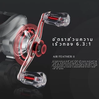 ReeRrushรีลรัชสำหรับตกปลาค็อด ขนาดเล็ก น้ำหนักเบา 145 กรัม มีระบบล้อหยดโลหะสั้น เพลาเส้นแสงทอผ้า