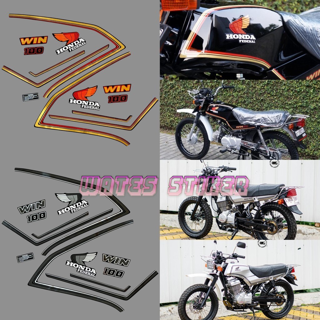 รายชื่อสติ๊กเกอร์ Striping Honda Win 100 Federal Series รายการรถจักรยานยนต์คุณภาพมาตรฐาน Body Fullse