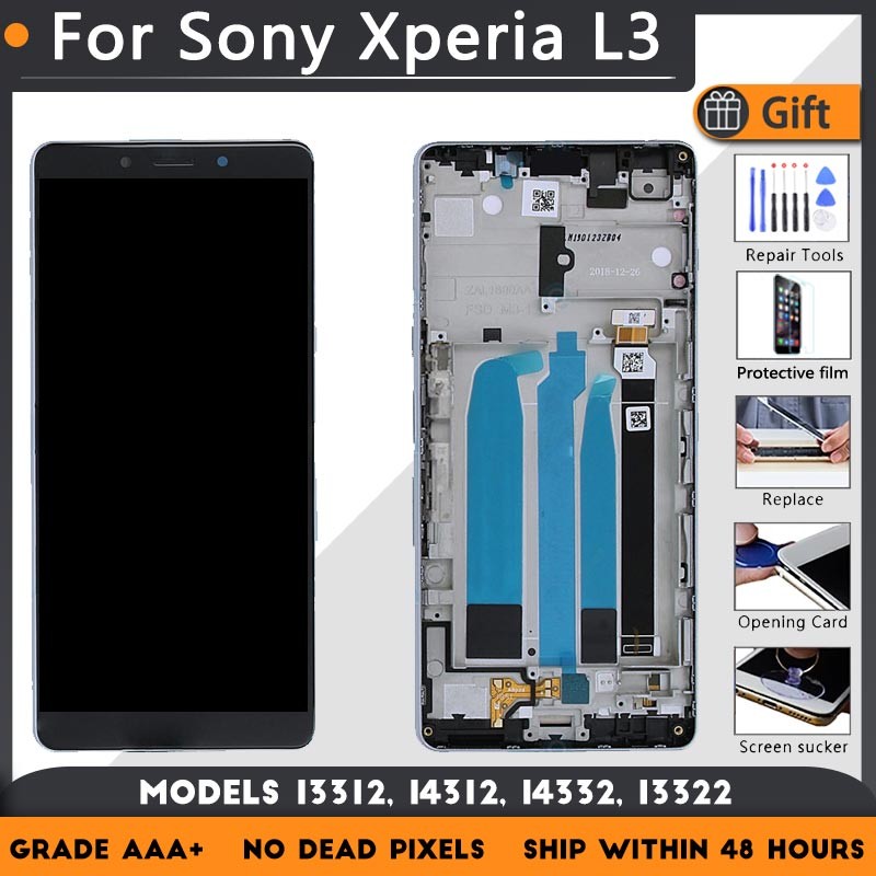 สําหรับ Sony Xperia L3 I3312 I4312 I4332 I3322 หน้าจอ LCD พร้อมกรณีด้านหน้า touch glas,สําหรับ Sony 