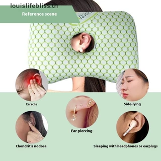 Louislifebliss ผ้าฝ้ายบรรจุเจาะหู Breathable Ergonomic พร้อมรูหูแบบพกพาสบายต่างหูใหม่