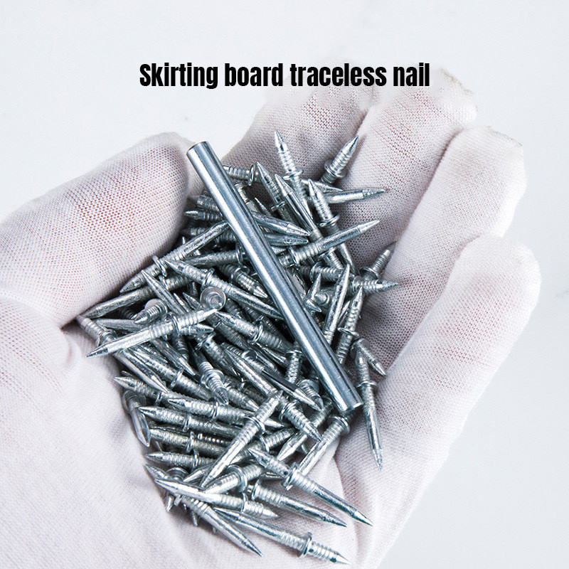 🟢COD🟢100ตัว ตะปูสองด้าน งานปิดขอบ ซ่อนหัวตะปู ทำจากเหล็กแข็ง หัวแหลมสองด้าน มีตัวตอกให้ด้วยในกล่อง สำหรับงานไม้ งานขอบ - รูปที่ 2