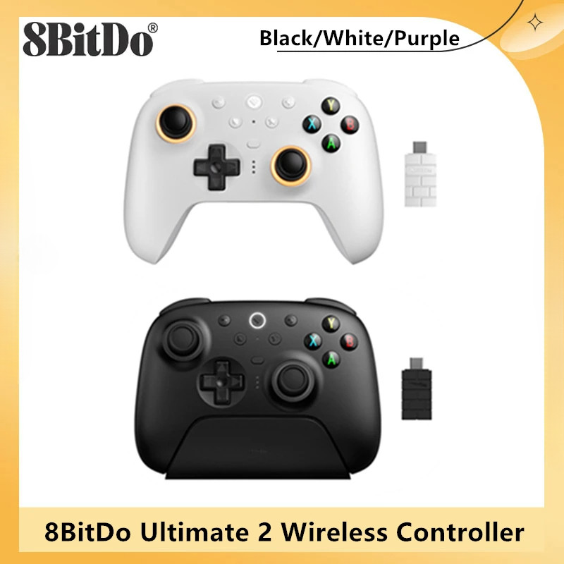 8BitDo Ultimate 2 คอนโทรลเลอร์ไร้สาย TMR จอยสติ๊ก Update Hall Effect Triggers สําหรับ PC Windows 10,