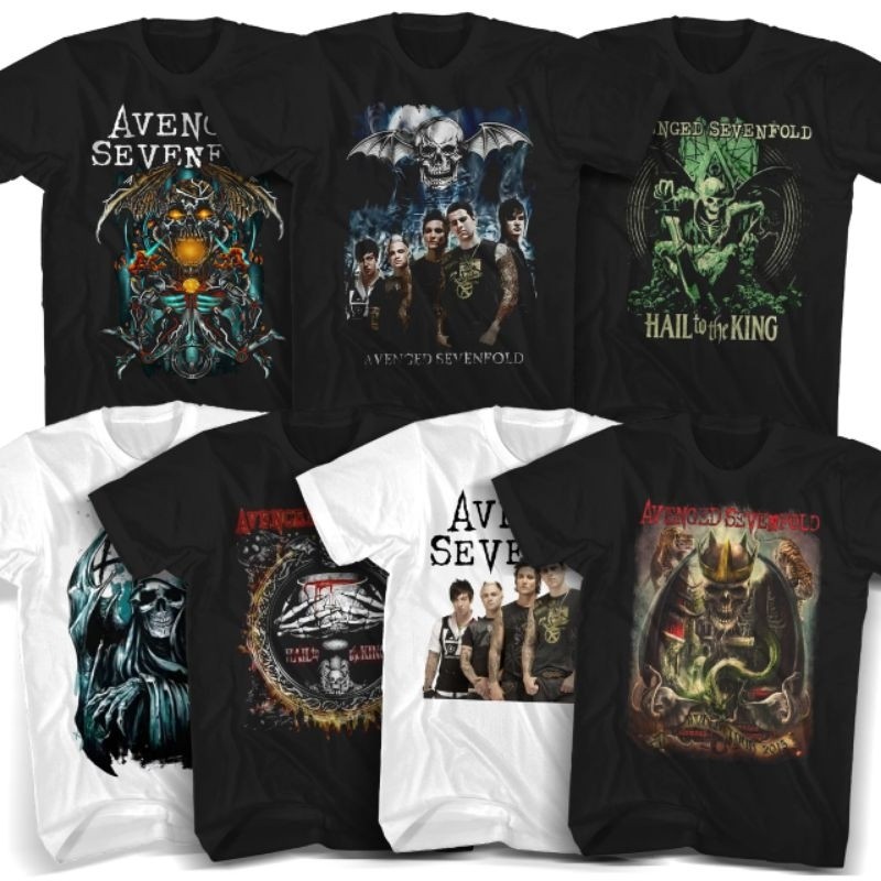 AVENGED SEVENFOLD Band เสื้อยืดผู้ชายผู้หญิง Universal Rock พิมพ์ผ้าฝ้ายวัสดุเพลง Merchandise ขนาดเต็ม