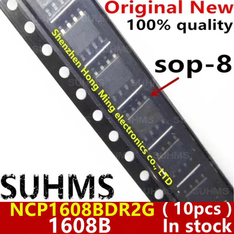 (10 ชิ้น) 100% ใหม่ NCP1608BDR2G NCP1608 1608B NCP1608BDR NCP1608B SOP-8 ชิปเซ็ต