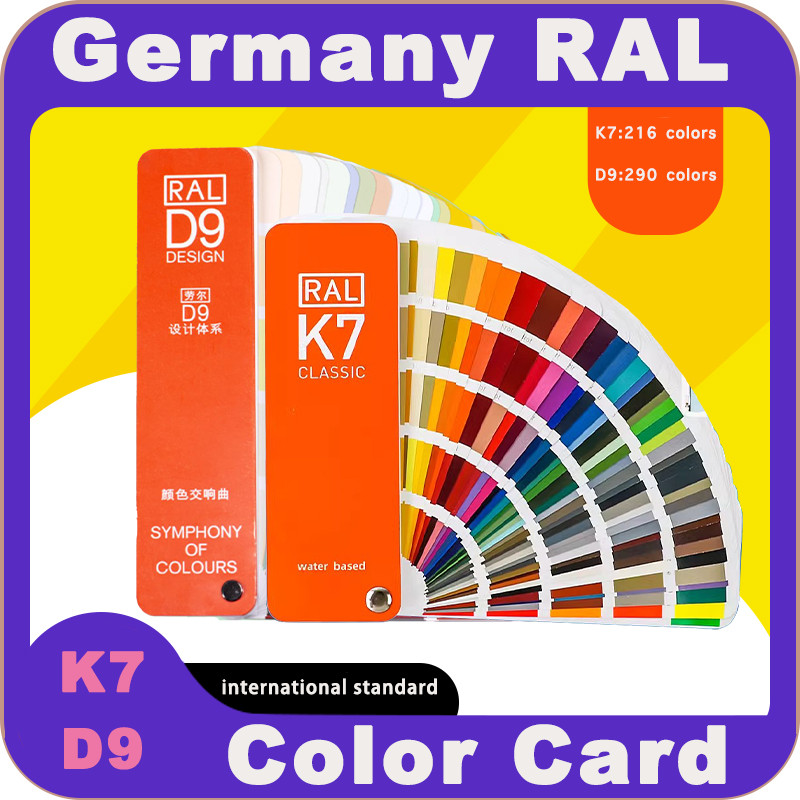การ์ดอ้างอิงสีเยอรมนีRAL K7 216 สีมาตรฐานสากล D9 290 สีแผนภูมิสีเคลือบการ์ดสีมาตรฐาน