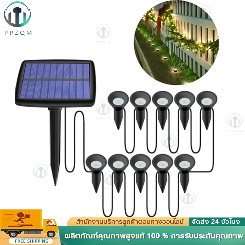 15 in 1 Solar Underground Lawn Light สวนโคมไฟสนามหญ้ากลางแจ้งสวนโคมไฟสนามหญ้า 5v 100MA 0.5W แผงโซลาร์เซลล์