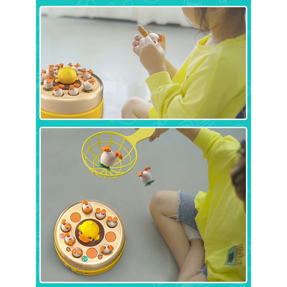 ของเล่นเป็ดเด้งดึ๋งสีเหลือง จานหมุนมีเสียงเพลงเสริมพัฒนาการ thumbnail 8