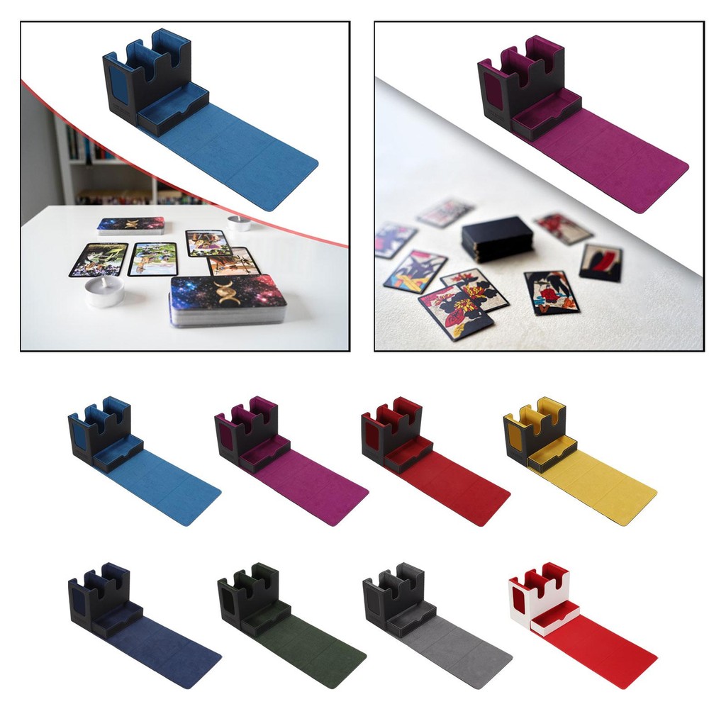 [svzfjuv] Trading Card Deck Box Gaming Card Holder Protection Cards Protector Premium PU