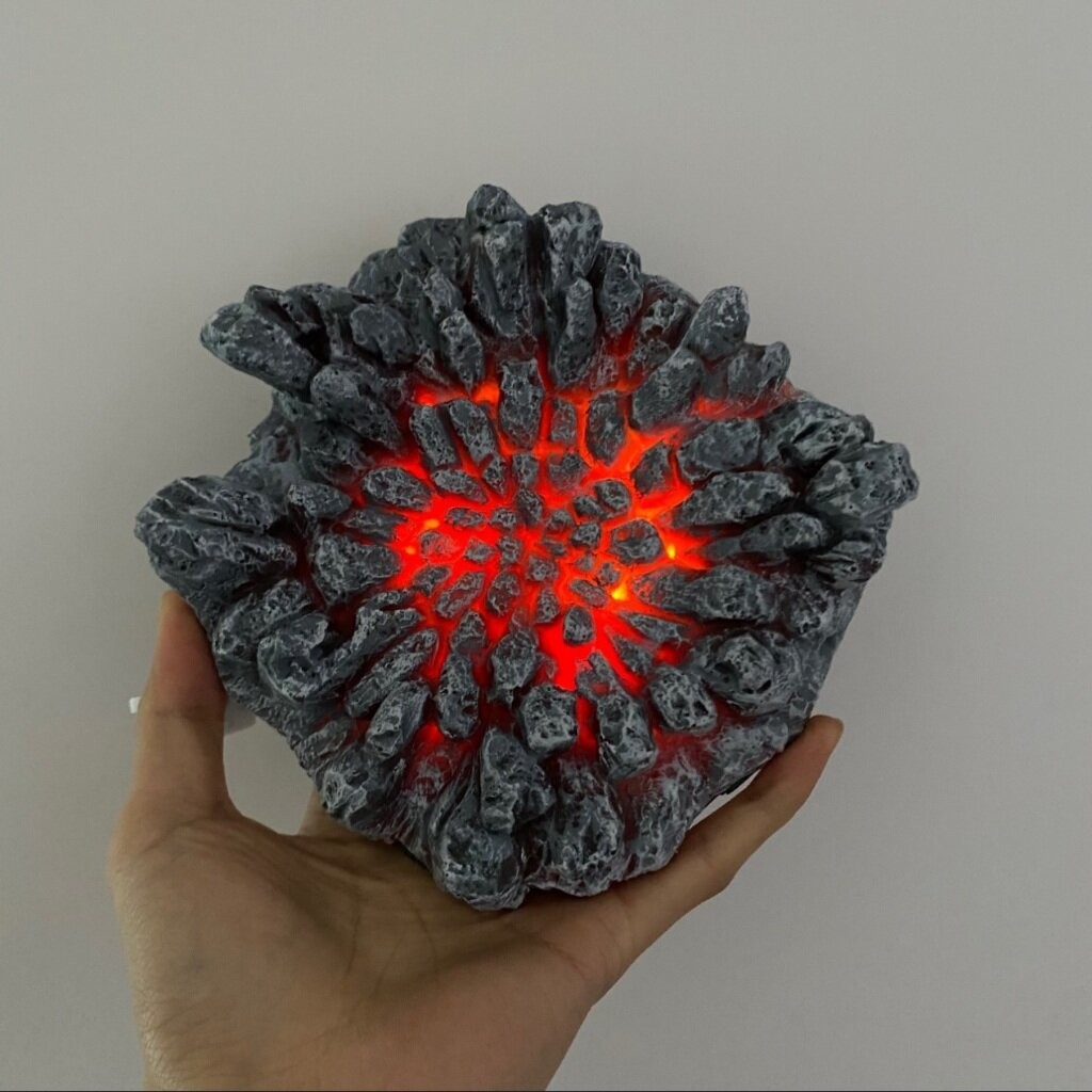 GK005ฉากพื้นหิน (มีไฟ) ไดโมราม่า ฐานวางโมเดล ฟิกเกอร์ งานฉาก งานเรซิ่น GK Resin Diorama ground Model Figure
